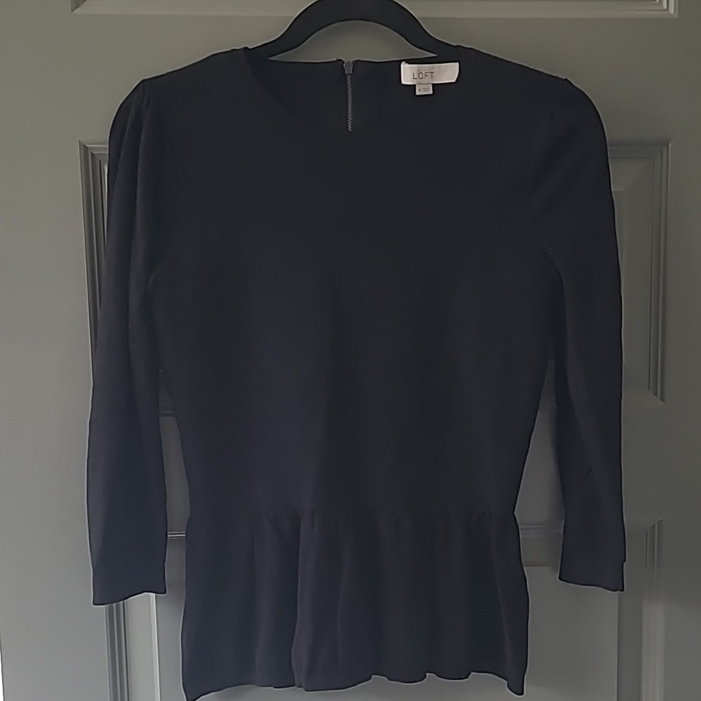 LOFT Black Long Sleeve Top